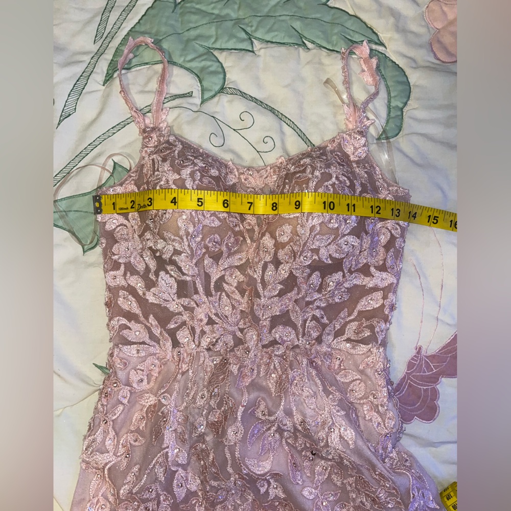 Morilee Elegant Pink Lace Prom Dress - Picture 7 of 11